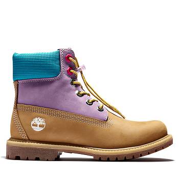 Timberland Premium - Ťavie/ Fialove 6 Inch Cizmy Damske, T0530SK